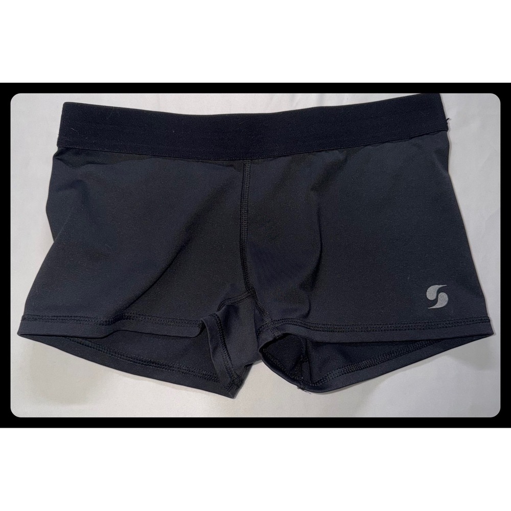 Soffe Dri Low Rise Compression Shorts Women XL Black Athletic Spandex Volleyball
